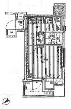 プレール・ドゥーク八丁堀の物件間取画像